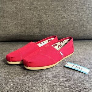 New Toms Alpargata Women’s Shoes Size 6 in Red Canvas